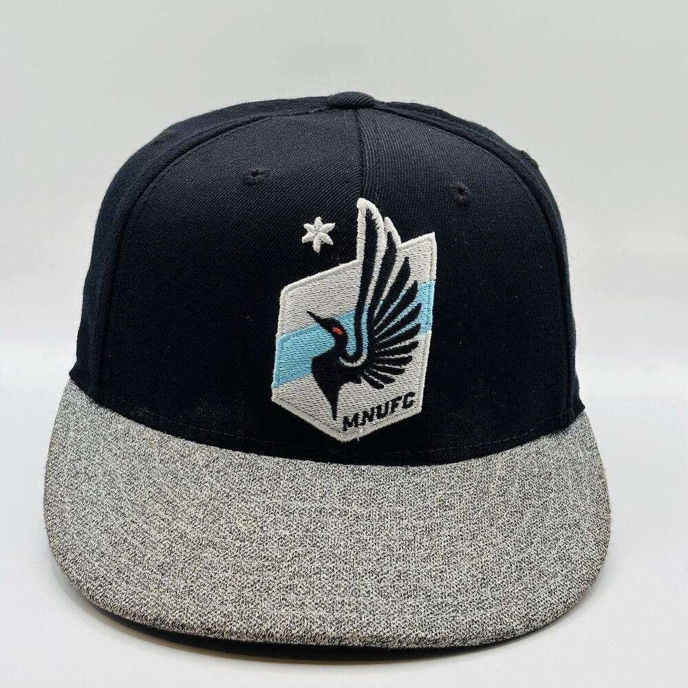 Minnesota Loon Hat Cap Fitted Medium Black MNUFC Soccer Futbol Adidas Wool
